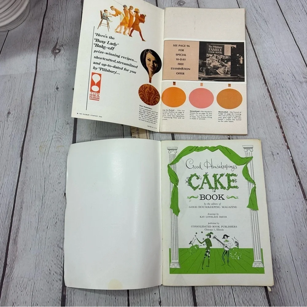 Vintage soft cover Recipe cookbook Pillsbury 1966 &  good housekeeping 1958